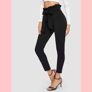 SHEIN Paperbag Skinny Pants